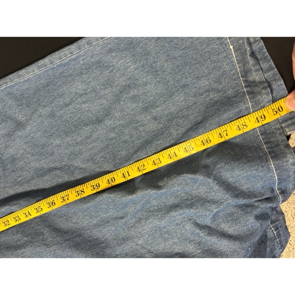 Studio Ease Vtg Jumper Denim Dress Size 12 Blue Modest 90s Button Front NWT - Picture 10 of 10